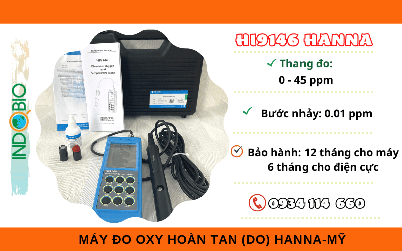 MÁY ĐO OXY HOÀN TAN TRONG NƯỚC THẢI HI9146-04 HANNA